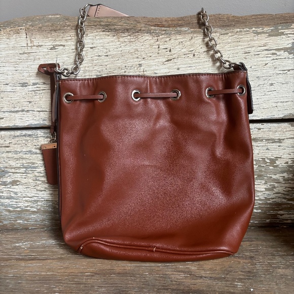 Guess Drawstring Bucket Bag Brown - Picture 14 of 14